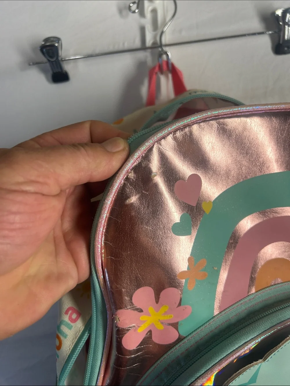 Disney Iridescent Pink & Teal Lilo & Stitch Kids Backpack